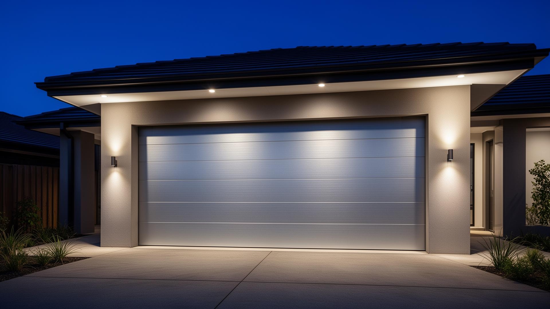 Contemporary garage door installed on modern home in Grapeview, WA